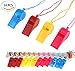 BeautyMood 24Pcs Neon Plastic Whistle Necklaces on Nylon Braided Cord by BeautyMoodTako