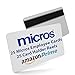 25 Micros Server Swipe Cards + 25 Card Holder Badge Reels