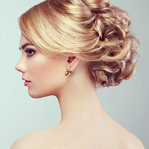 Leverback Dangle Earrings,UHIBROS Stainless Steel Cubic Zirconia Round Drop Earrings