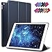 iPad Air 2 Case, ROARTZ Metallic Navy Blue Slim Fit Smart Rubber Coated Folio Case Hard Shell Cover Light-Weight Auto Wake/Sleep for Apple iPad Air 2nd Generation A1566/A1567 Retina Display
