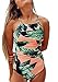 Pxmoda Womens One Piece Tummy Control High Neck Back Bandage Swimsuits Monokinis Bathing Suits