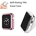 Apple Watch 38mm Case , Sfmn 2-Pack Soft Plating TPU Cover Case for Apple Watch Series 2 / Series 1 38MM (38mm White+Rose Gold)
