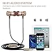 in-Ear Metal Wired Headphones with Volume Control，Gold Metal Magnetic Headset with Mic Heave Bass Stereo Noise Isolating Wired Earphones for Samgung iPhone with 3.5MM Jack (Gold) Potronic