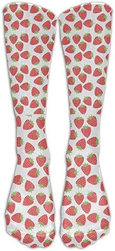 Unisex Stawberry Cross Knee High Socks Long Socks Football Socks Athletic Sport Socks