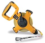 Komelon 8811 Fast Back Open Reel Long Tape Measure with Double Nylon Coated Fiberglass Blade 100-Feet by 1/2-Inch