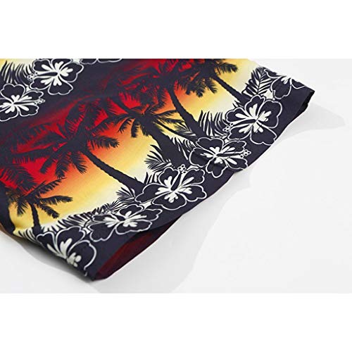 VEZAD Men's Compression Shorts Casual Print Beach Pants Quickly Dry Sport Fitness Trousers