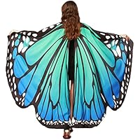 Halloween Party Soft Fabric Butterfly Wings Shawl Fairy Ladies Nymph Pixie Costume Accessory