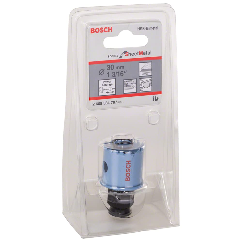 Bosch Professional Hole Saw Special for Sheet Metal (for Stainless and Steel Sheets, Ø 30 mm, Accessories for Drills)