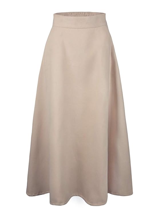 Steampunk Costumes, Outfits for Women Choies Womens High Waist A-line Flared Long Skirt Winter Fall Midi Skirt $38.99 AT vintagedancer.com