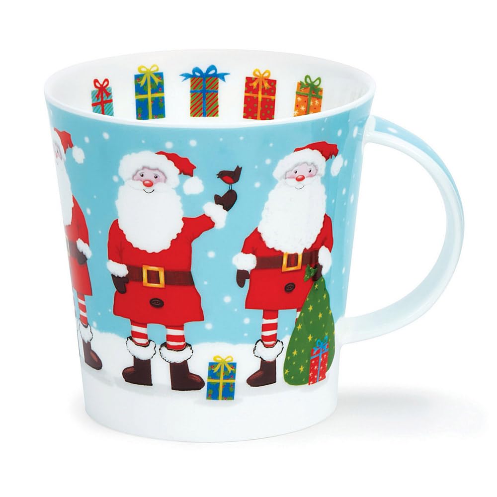 Dunoon Caingorm Fine Bone China Christmas Mug Chilly Chappies (Blue Red and White Santa)