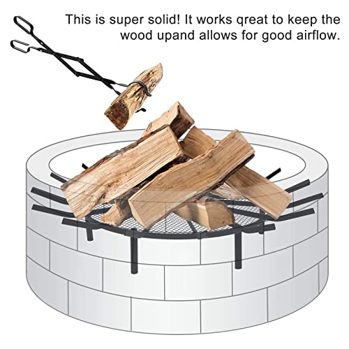 Wheel Firewood Grate, 28 Inch Diameter Fire Pit Log Grate with 5Inch