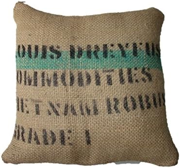 WIKI PILLOW Coffee sack Cushion VIETNAM, insert included, 45x45cm