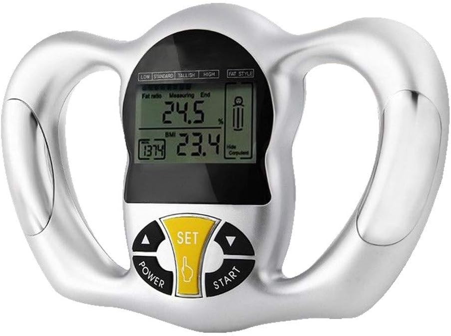 Basde Electronic Digital Handheld BMI Body Fat Analyzer Health Monitor - Body Mass Index Analyzer Machine with LCD Display Readout, Sports Body Fat Measurement Percentage Device