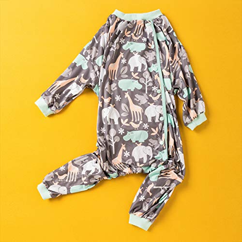 LovinPet Large Dog Pajamas, Hippos Zoo Animal Cozy Dog Pajamas, Slim fit, Lightweight Pullover Pajamas/Full Coverage Dog pjs/Please Reese Size Chart Before Ordering - Thumbnail 7
