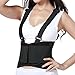 Lumbar Support Belt with Suspenders for Women - Adjustable & Light - Back Brace Shoulder Holsters - Lower Back Pain, Work, Lifting, Exercise, Gym - Neotech Care Brand - Black - Size XXL