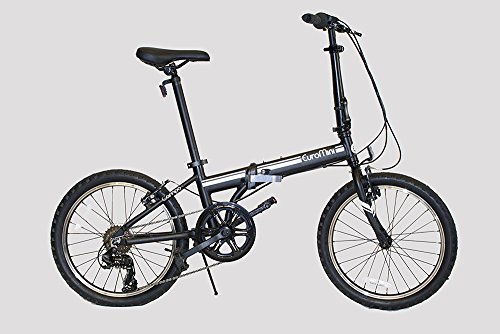 Euromini Campo Lightweight Aluminum Frame Shimano 7-Speed 28Lb Folding Bike,...