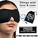 2in1 - Luxuriously soft 3D SLEEP MASK, pleasant touch, PERFECT MAKE UP without defects, 1 pair of HIGH FIDELITY EARPLUGS – give you a blissful SILENCE everywhere - MyTravelUp (Black)