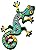 Lizard Gekko Salamander Retro Hippie Hippy Boho 70s Applique Iron-on Patch S-189 Handmade Design From Thailand...