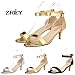 ZriEy Women Sexy Open Toe Ankle Straps Low Heel Sandals