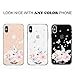 JAHOLAN Pink Butterfly Flower Cute Girls Floral Design Clear TPU Soft Slim Flexible Silicone Cover Phone Case for iPhone Xs Max 2018 6.5 inch