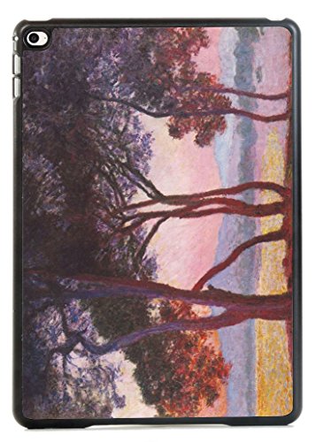 Rikki Knight Claude Monet Art Juan Les Pins Design Black Cover Case for iPad Air 2 - (iPad Air 2 ONLY - will NOT fit NEW iPad) TPU Hard Rubber Case with Durable Front Bumper Protection