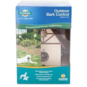 PetSafe Outdoor Ultrasonic Bark Deterrent, Up to 50 ft. Range, Outdoor Use Only, No Collar Needed