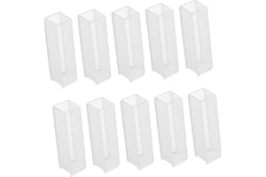 Veemoon 10pcs Glass Laboratory Cuvettes Path Standard Cuvettes for Quantitative Analysis