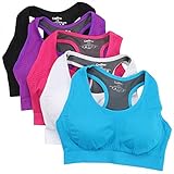 BAOMOSI Women's Racerback Sports Bras Seamless Comfort Workout Gym Yoga Bra(FBA)