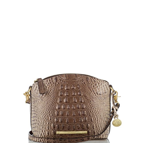 Brahmin Mini Duxbury Crossbody Amaretto Melbourne Emb Leather