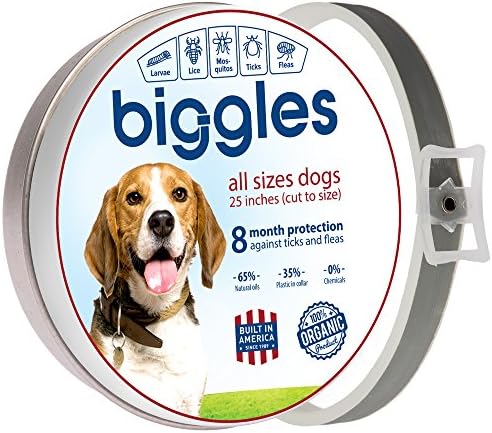 Safe and Effective Pet Collar Pest Control Collars with Essential Oil Prevention for Dogs and Puppies Dog Treatment 25 inches 8 Months Protection One Size Fits ALL