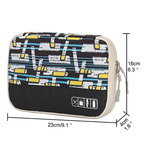 Hynes Eagle Travel Universal Cable Organizer Electronics Accessories Cases for Various USB Phone Charger and Cable Abstract
