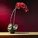 Nearly Natural 4859 Holiday Phalaenopsis Orchid Arrangement, Red