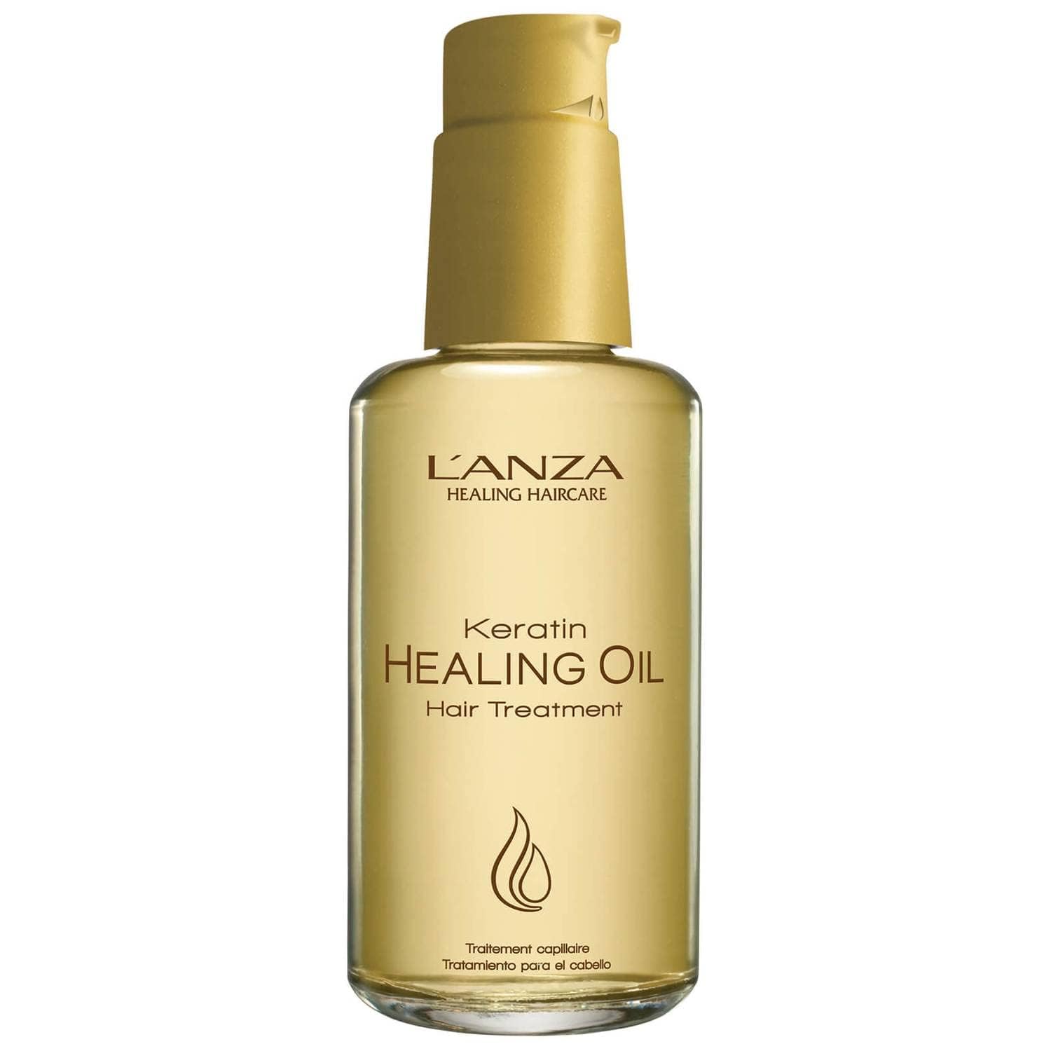 L'ANZA Keratin Healing Oil Treatment - Restores, Revives, and Nourishes Dry Damaged Hair & Scalp, With Restorative Phyto IV Complex, Protein, and UV Protection (50ml)