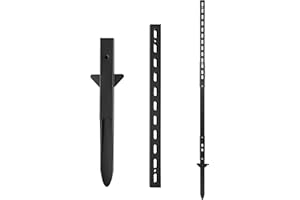 51 Inch Yard Sign Stakes, Aluminum Sign Post with Holes, Garden Holder for Outdoor Lawn Ground Parking (Black-1 Pack)