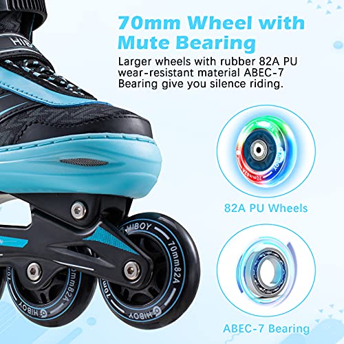 Hiboy Adjustable Inline Skates with Light up Wheels, Fun Roller Blades