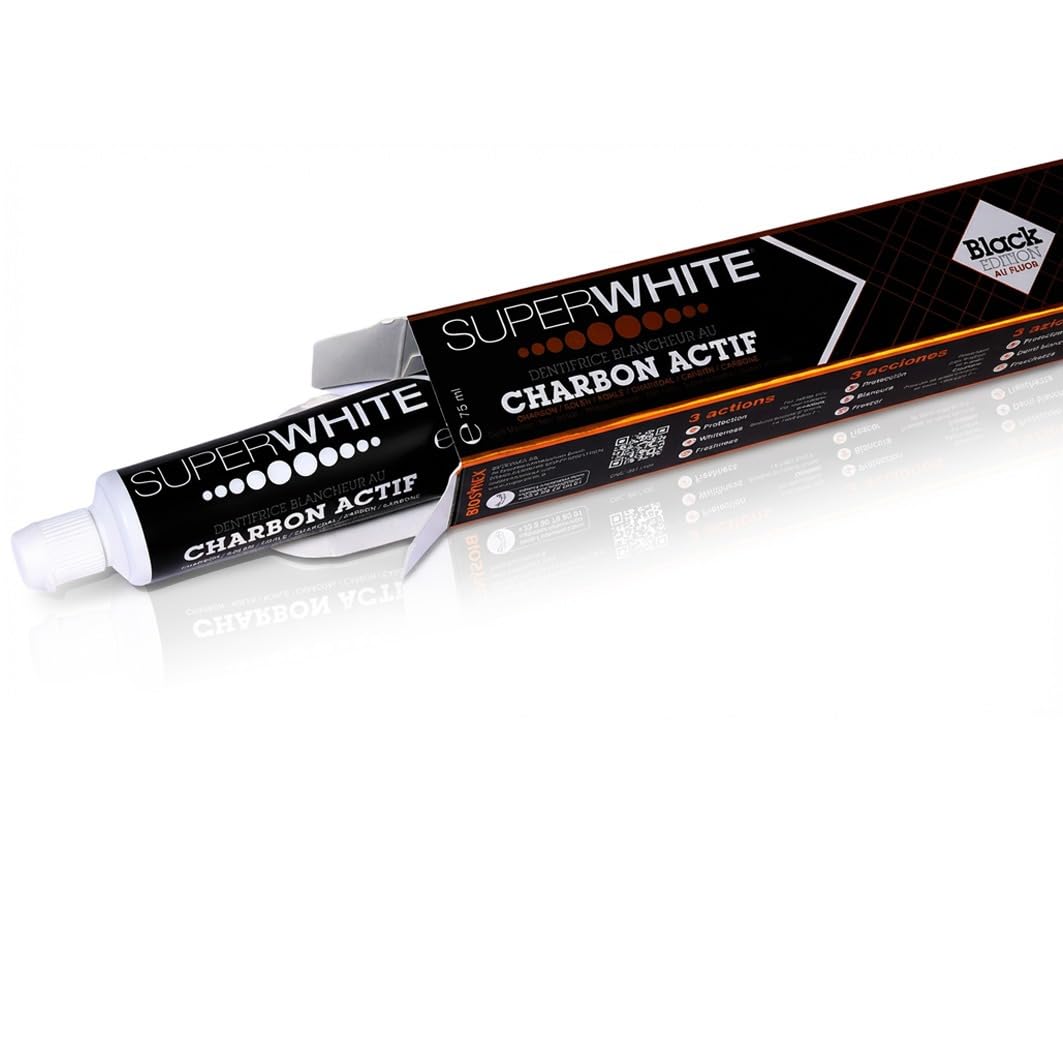 Superwhite Black Edition Activated Charcoal Whiteness Toothpaste 75ml