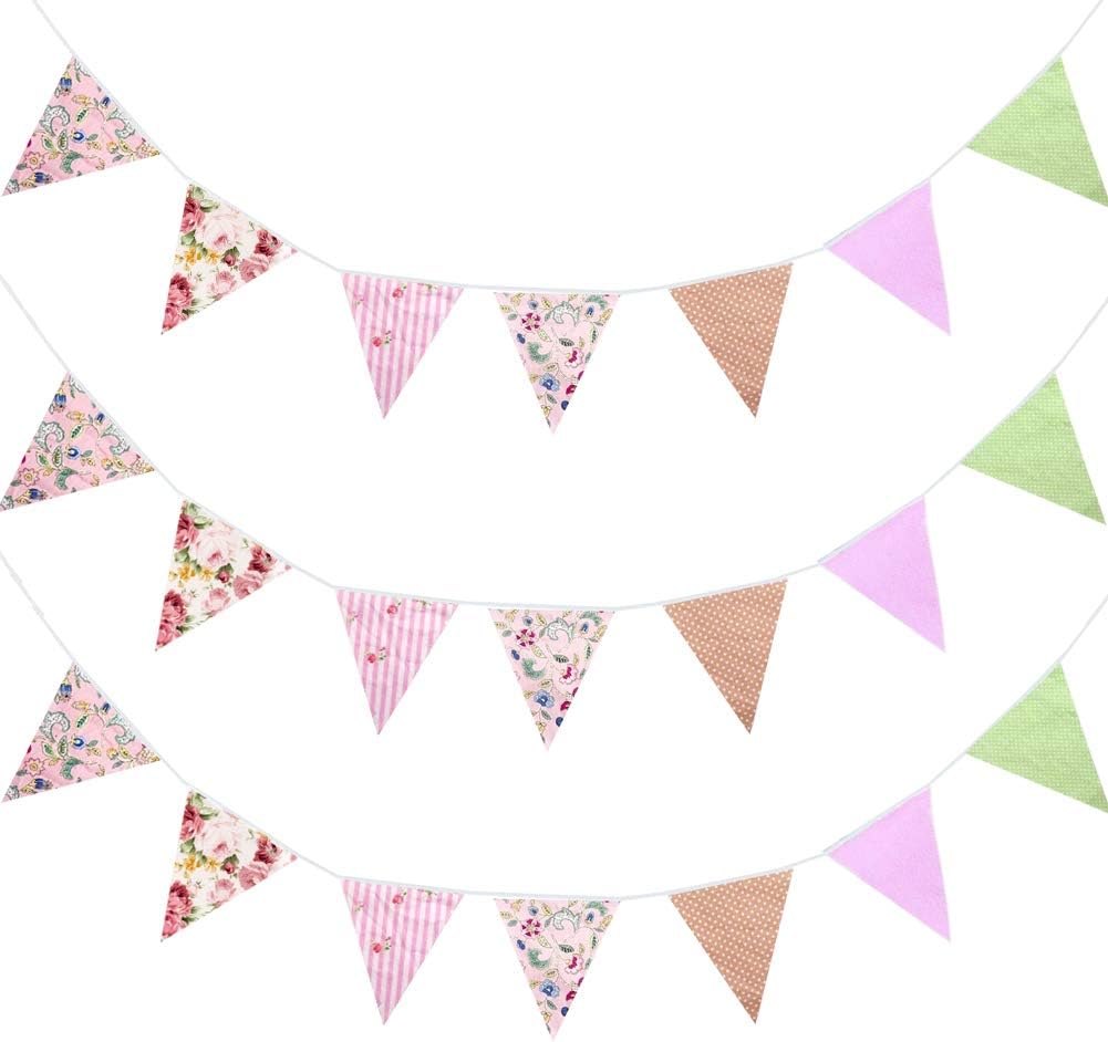 19.7 Ft Fabric Bunting Banner