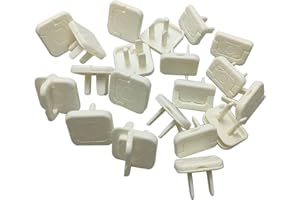 N\W 20PackWhite Outlet Covers with Hidden Pull Handle Baby Proofing Plug Covers 2-Prong and 3-Prong Electrical Outlet Cap, Safety Power Outlet Plug Covers,Protectors Kid Proof Outlet Cap