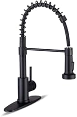 Black Pull-Down Kitchen Faucet 17" Commercial