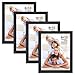 Langdon House 8x10 Picture Frame Set (4 Pack, Black), Fabulous Black 8x10 Frames, Swivel Tabs, Tabletop Easel and Wall Hang Hardware Included, Tranquility Collection primary