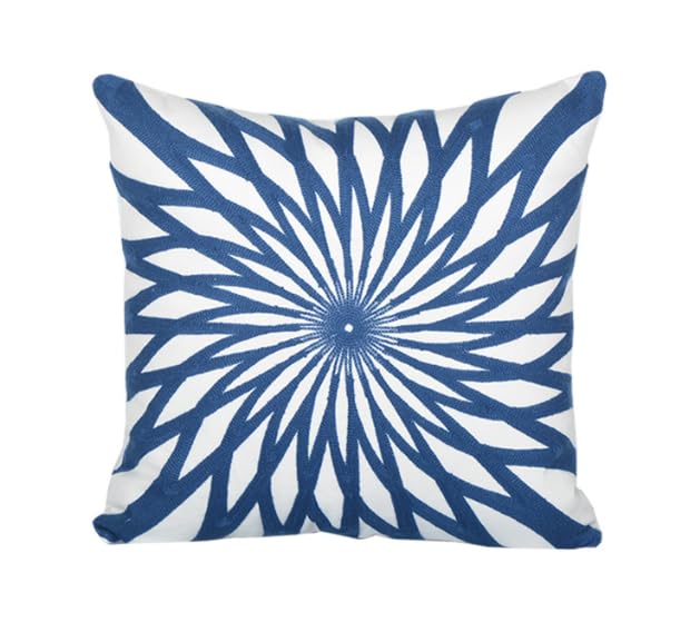 BAOKU 1PCS Embroidery Decorative Throw Pillow Covers 18 x 18 inches for Bed Couch Sofa Farmhouse Boho Vintage Modern Accent Embroidered Square Pillow Covers