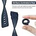 Vancle Bands Compatible with Fitbit Versa Bands for Women Men Rose Gold Silicone Wristbands for Fitbit Versa Bands/Versa Lite Bands (Navy Blue, Large)