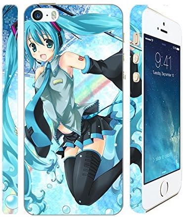 Japanese Anime Full Color Pattern Frosted Hard Case Cover for Iphone 4 5 6 Plus + Glass Screen Protectors Hatsune Miku Vocaloid #445 (iPhone4/4s) (iPhone5/5s) (iPhone6 Plus) (iPhone6)