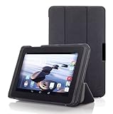 Exact Slender Series Ultra Slim Lightweight Smart-shell Stand Case for Acer Iconia B1-720 Black