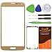 CrazyFire Brown New Front Outer Glass Lens Screen Replacement For Samsung Galaxy S5 SV G900 G900A G900P G900R4 G900T G900V+Adhesive Tape+Tools Kit