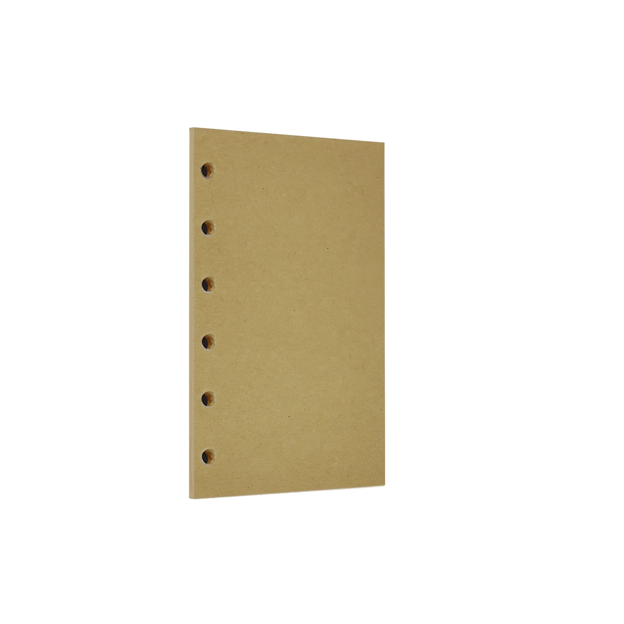 Zelten Loose Leaf Punched Paper Refills Paper for 6 Hole Binder Personal Organizer Diary Notebook Refillable Planner (Kraft,A7/6 Hole)