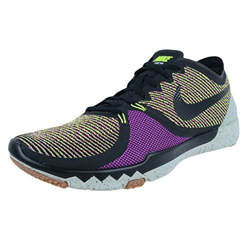 Nike Mens Free Trainer V4, BLACK/VOLT-VIVID PURPLE-LUNAR GREY