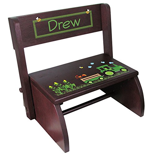 Personalized Tractor Folding Step Stool