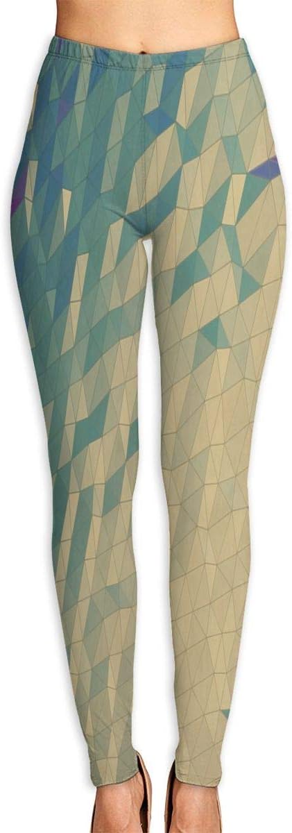 HU MOVR Womens Yoga Pants Geometric Wallpaper Slim Fit Leggings Fitness Trousers