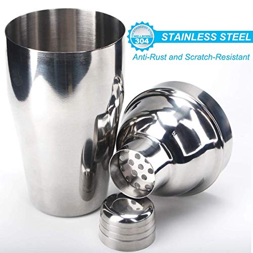 Cocktail Set 19 Teilig, Cocktail Shaker 750ML, Cocktail Shaker Edelstahl Bar-Werkzeug-Set, Cocktail Set mit Rezeptbuch… – Bild 3